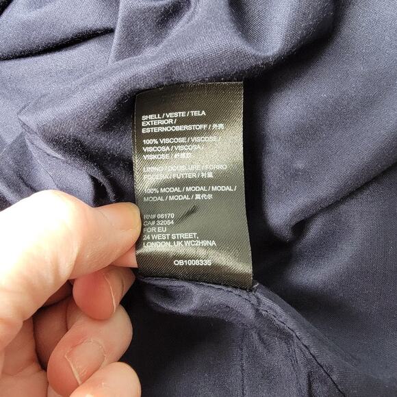 Anthropologie Navy Floral Embroidered Maxi Dress Sleeveless Boho US 8 - Picture 11 of 11